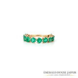 Heart-Shaped Emerald and Gold Ring