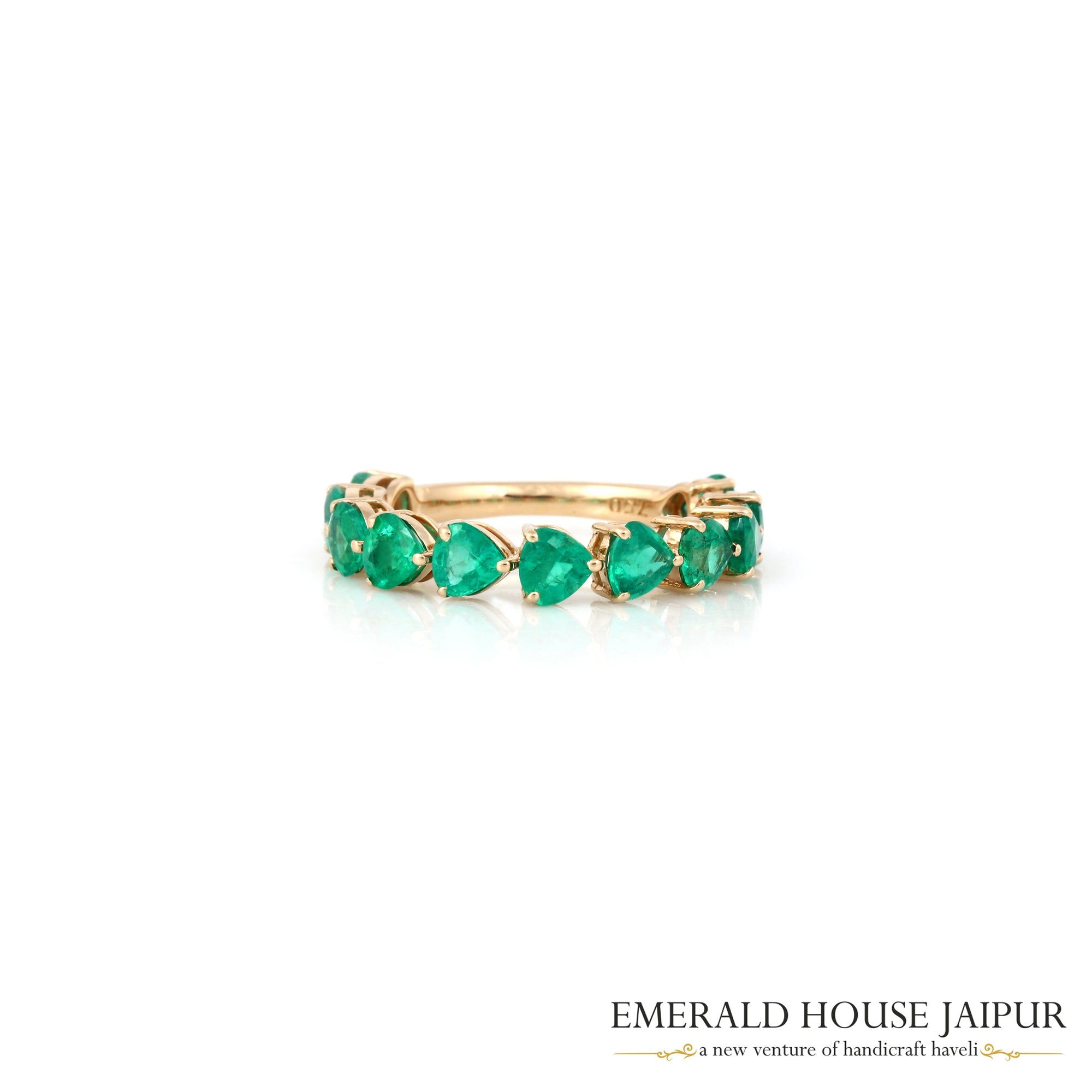 Heart-Shaped Emerald and Gold Ring