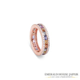 Mesmerising Shades Multi-Sapphire and Diamond Eternity Ring