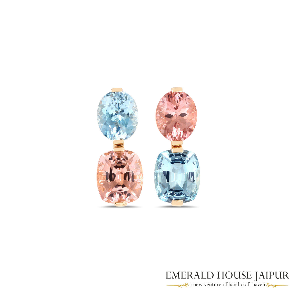 Morganite and Aquamarine Earrings