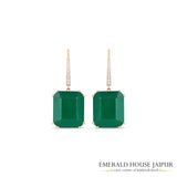 Timeless Zambian Emerald Earrings – 21 Carats of Classic Elegance
