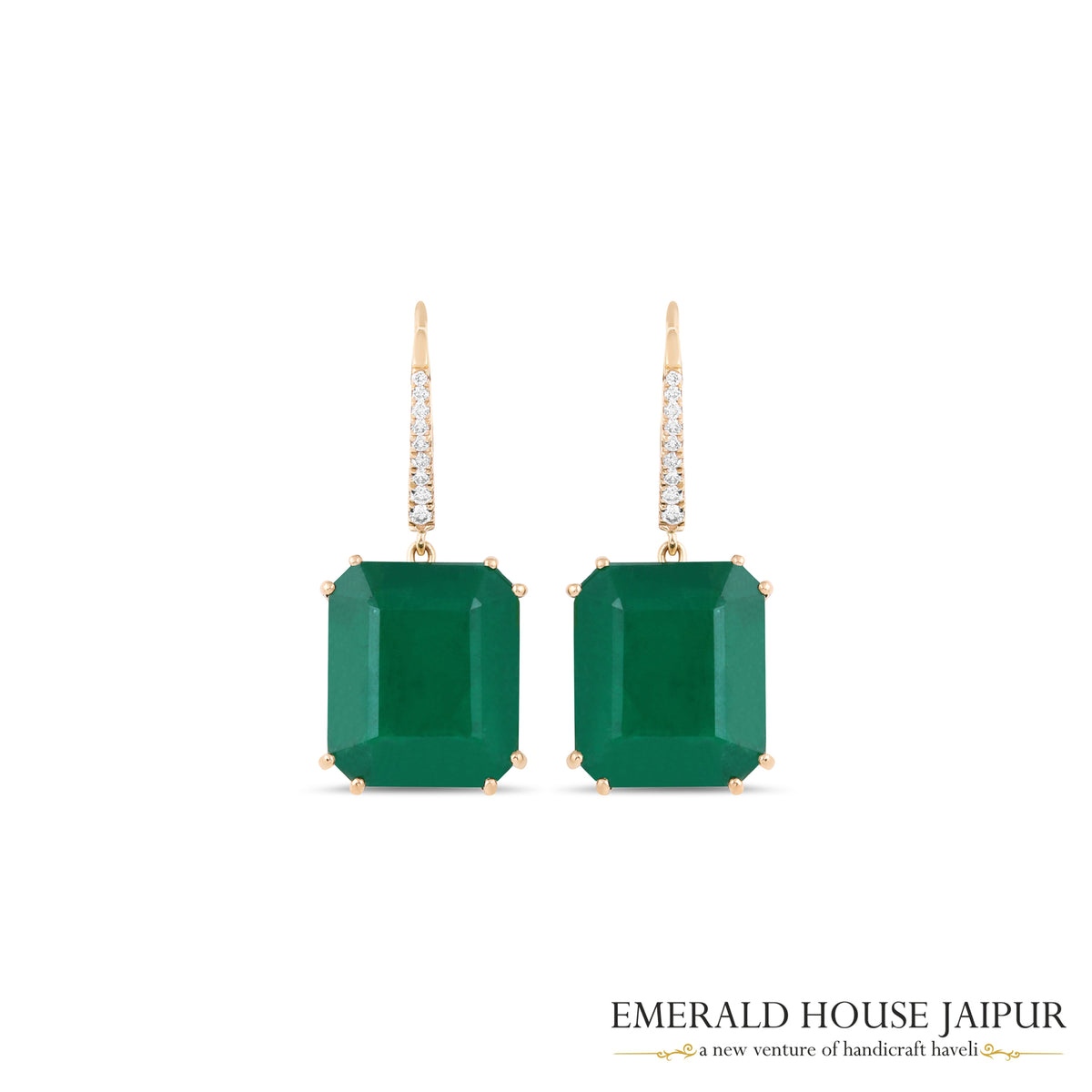 Timeless Zambian Emerald Earrings – 21 Carats of Classic Elegance