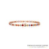 Multi-Sapphire Tennis Bracelet in 18K Rose Gold