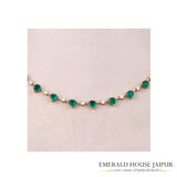 Heart-Shaped Emerald and 18K Gold Necklace