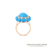 Perfect Engagement Turquoise and Gold Ring
