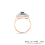 Kissing Collection Emerald and Chalcedony Ring