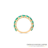 Heart-Shaped Emerald and Gold Ring