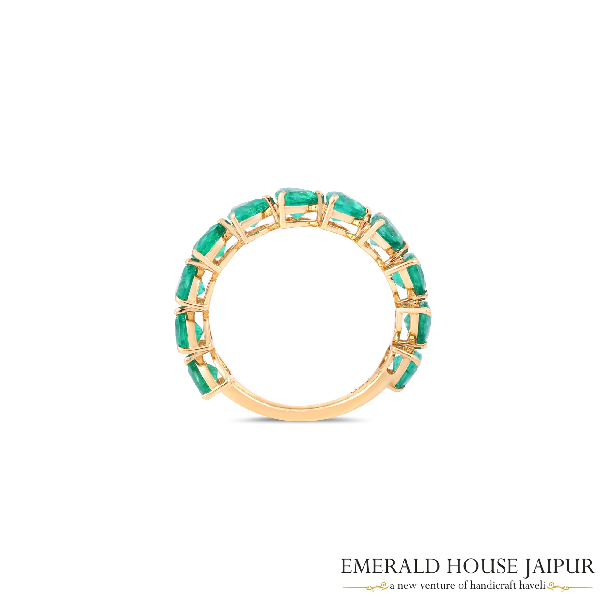 Heart-Shaped Emerald and Gold Ring