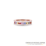 Mesmerising Shades Multi-Sapphire and Diamond Eternity Ring