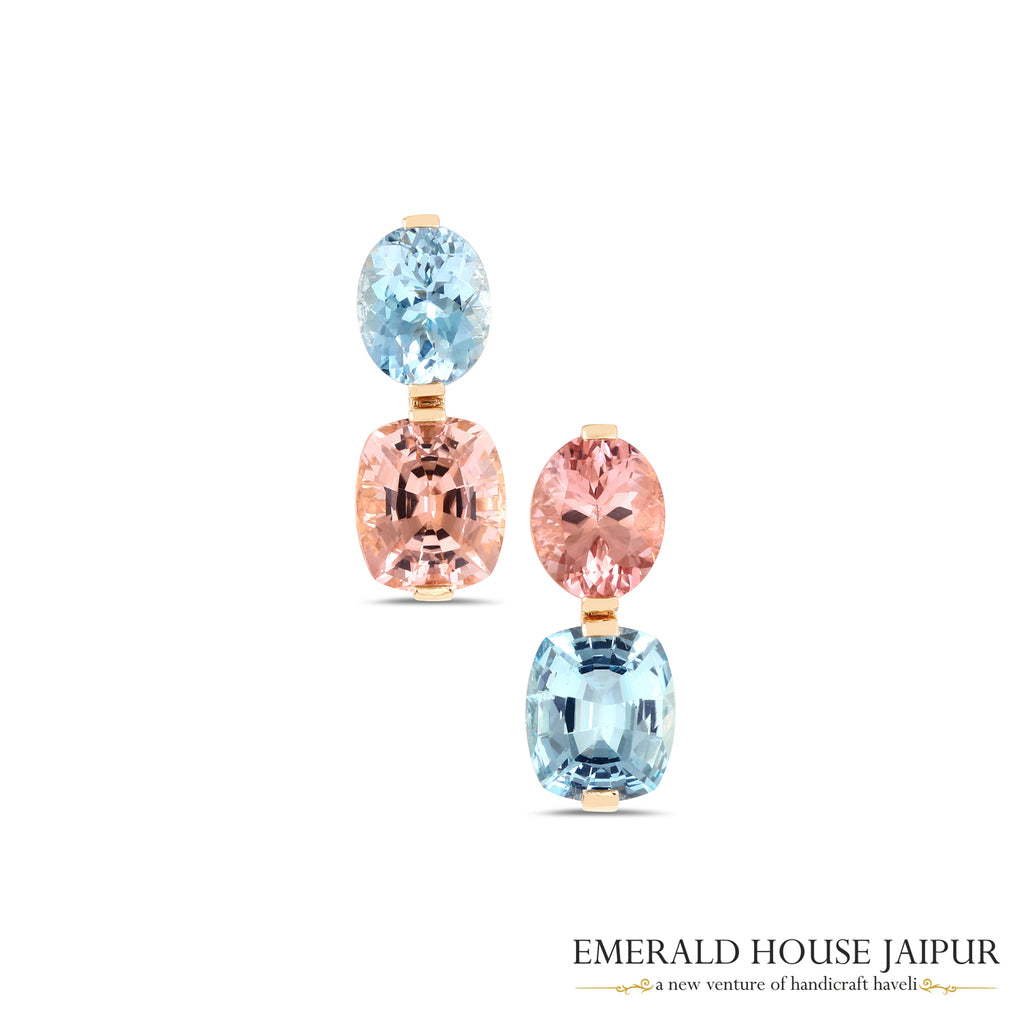 Morganite and Aquamarine Earrings