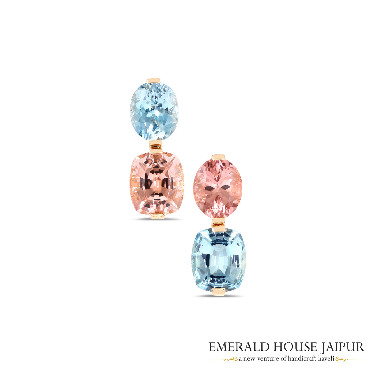 Morganite and Aquamarine Earrings