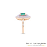 Kissing Collection Emerald and Chalcedony Ring
