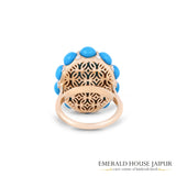 Perfect Engagement Turquoise and Gold Ring