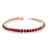 Centipede Vivid Red Ruby Bracelet