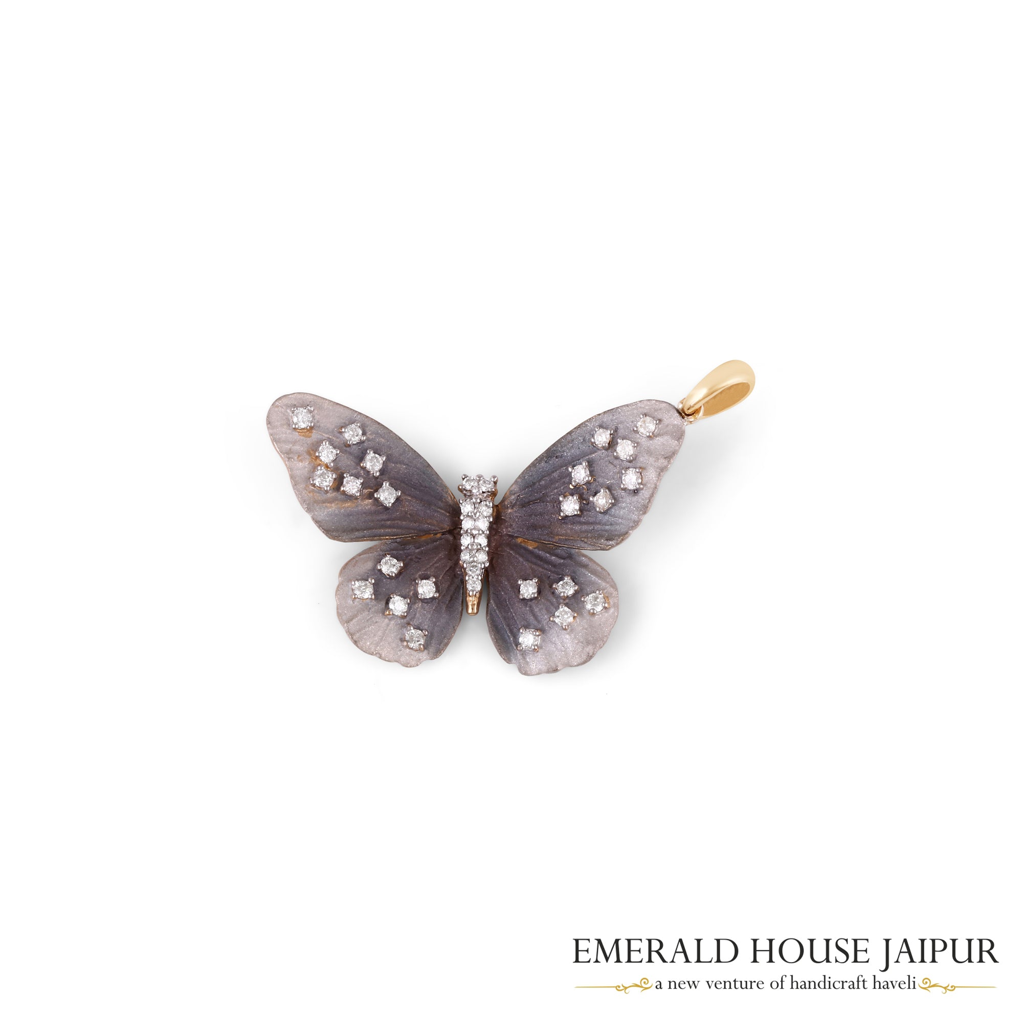 Butterfly Diamonds Brooch - Emerald House Jaipur