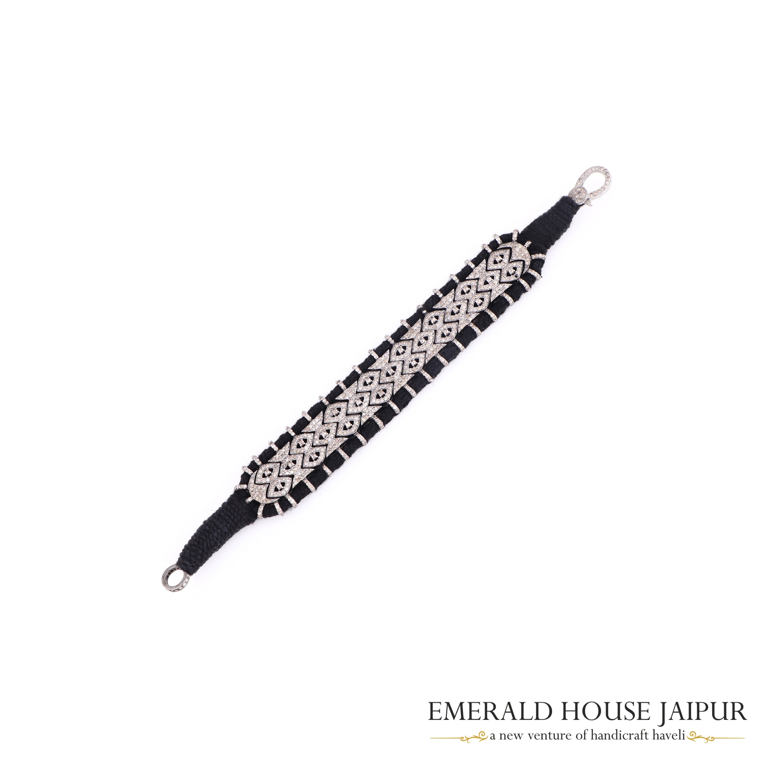 Evil Eye Design Diamonds Bracelet - Emerald House Jaipur
