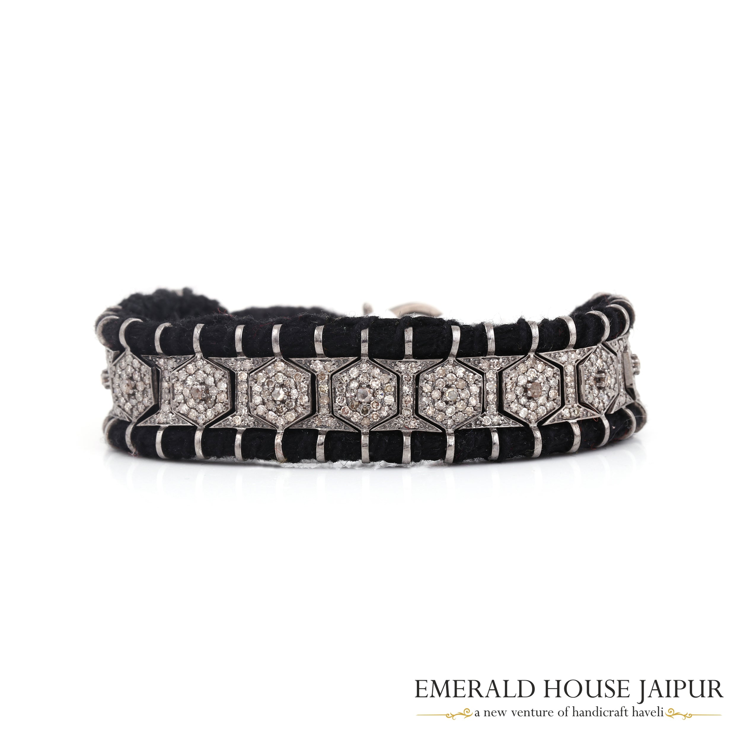 Hexa Design Diamond Bracelet - Emerald House Jaipur