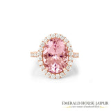 Rose Radiance Oval Morganite Ring
