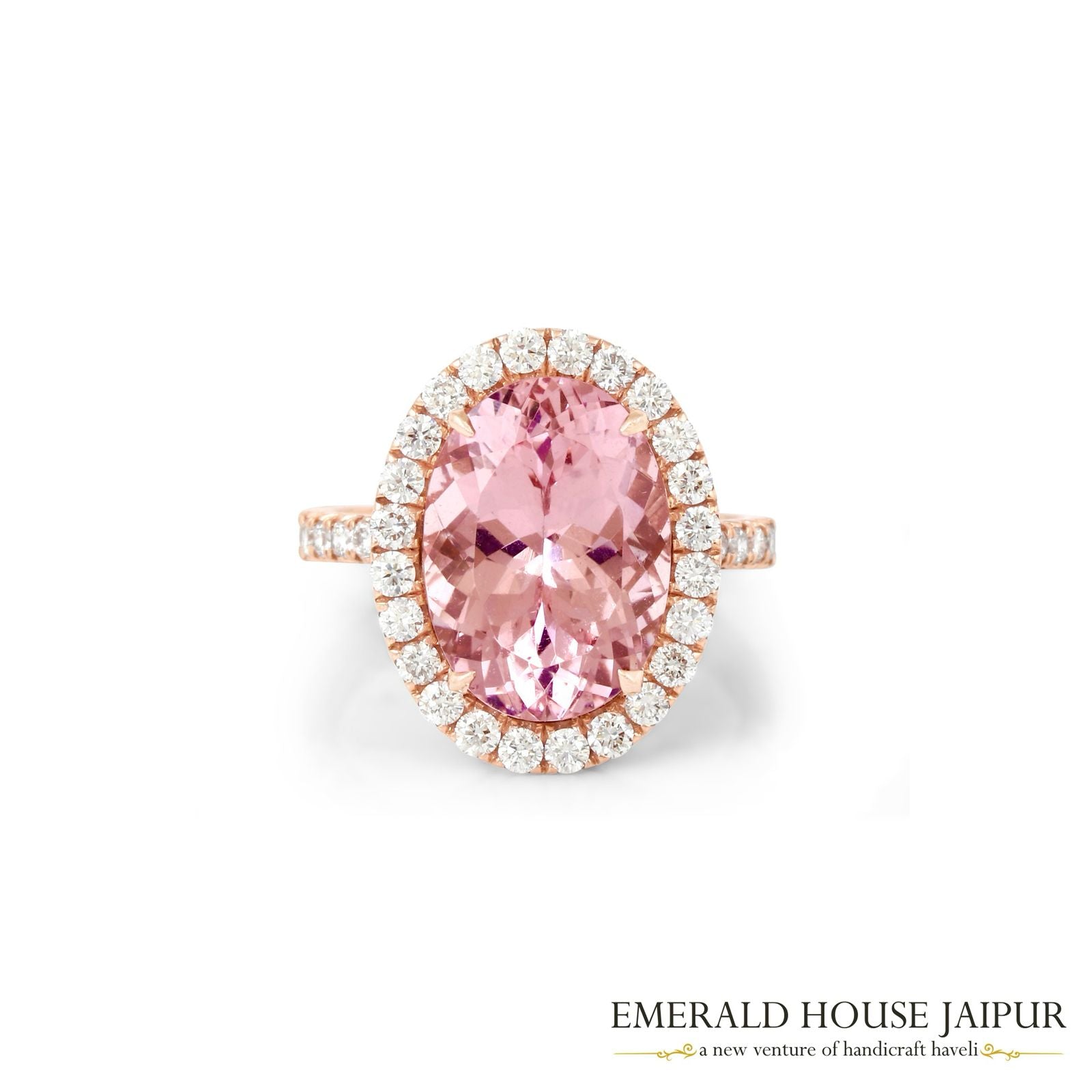 Rose Radiance Oval Morganite Ring