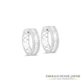 Diamond Mirage Textured Hoop Earrings