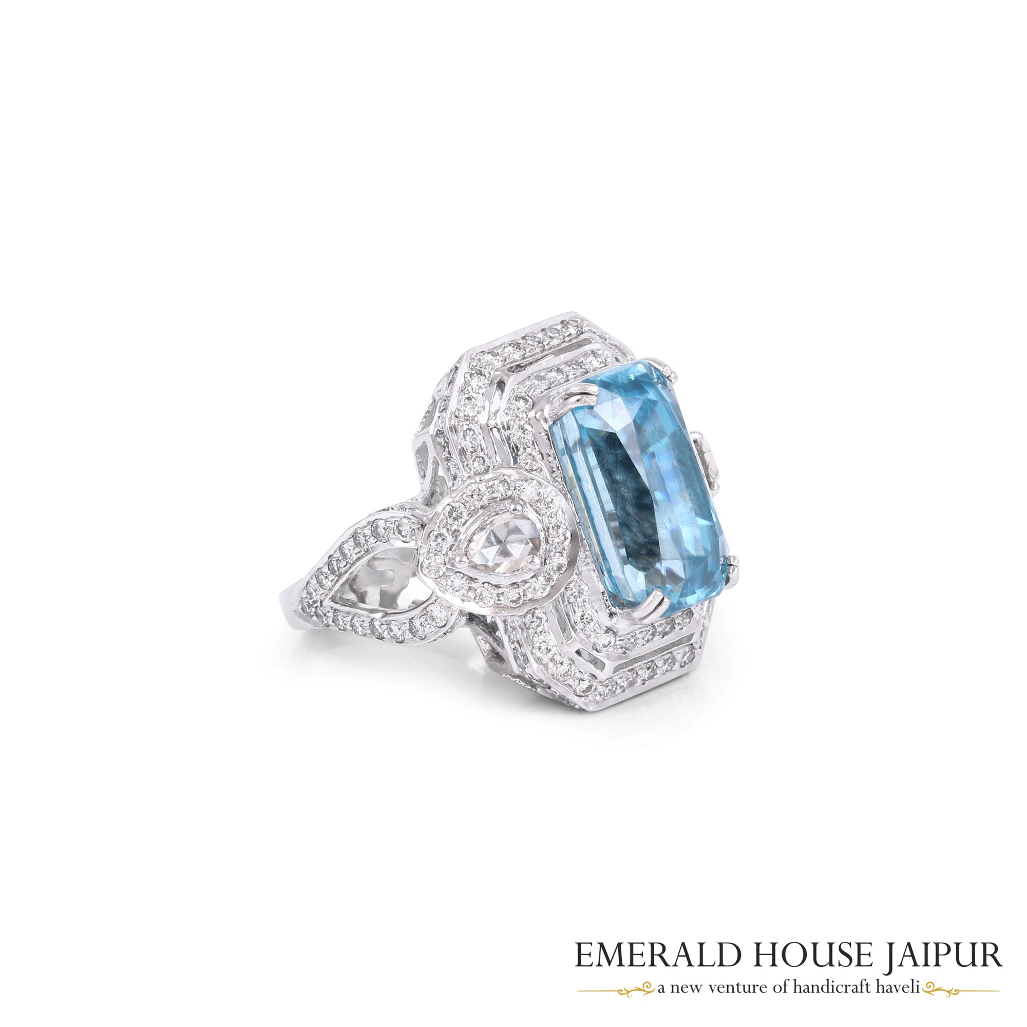 Burmese Blue Zirconia Ring 