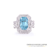 Burmese Blue Zirconia Ring