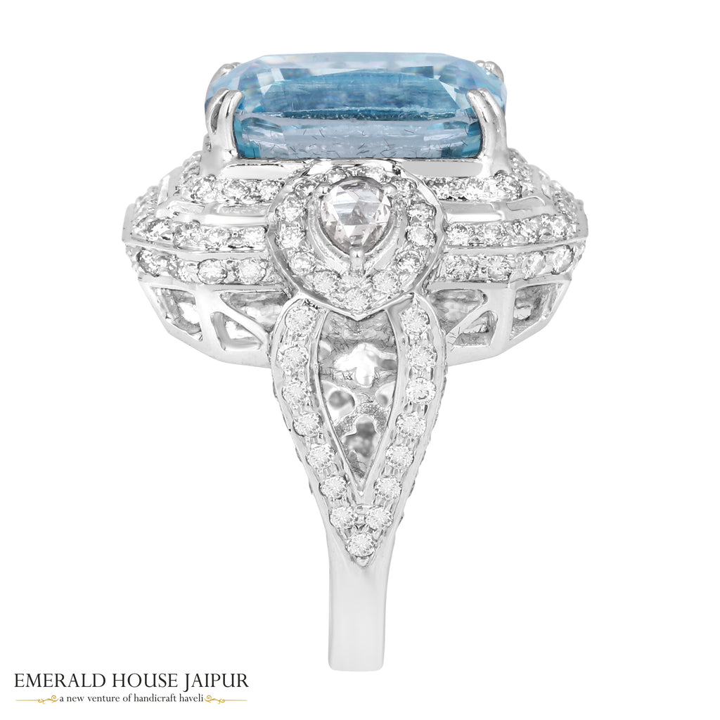 Burmese Blue Zirconia Ring 