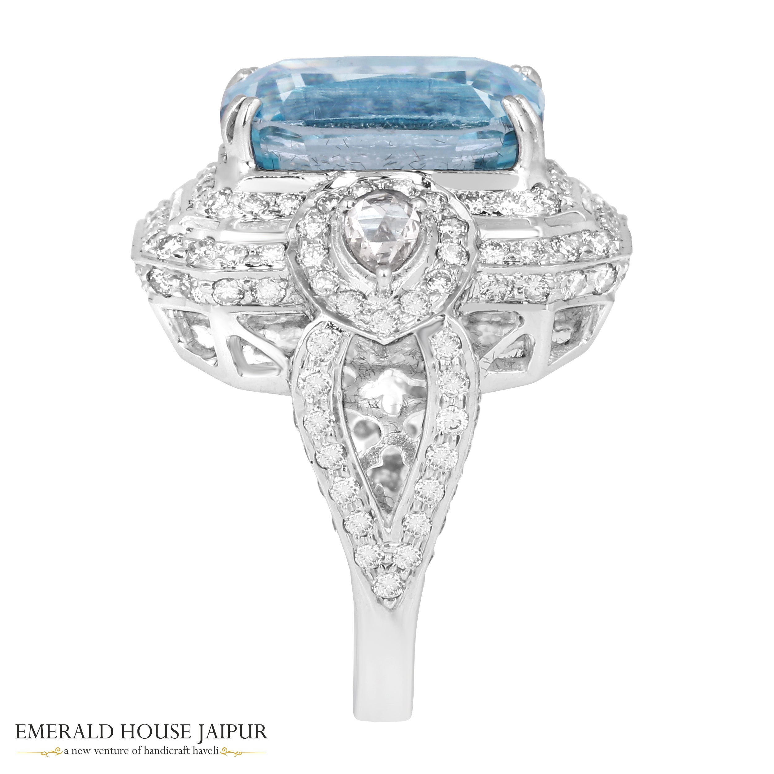 Burmese Blue Zirconia Ring 
