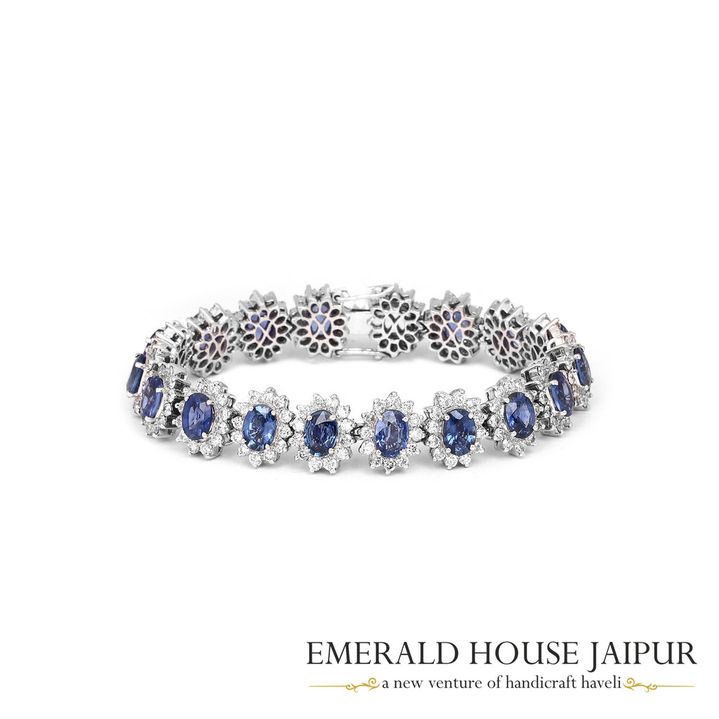Blue Sapphire Tennis Bracelet 