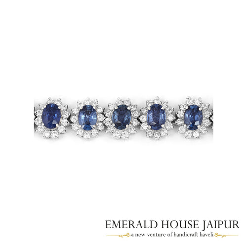 Blue Sapphire Tennis Bracelet 