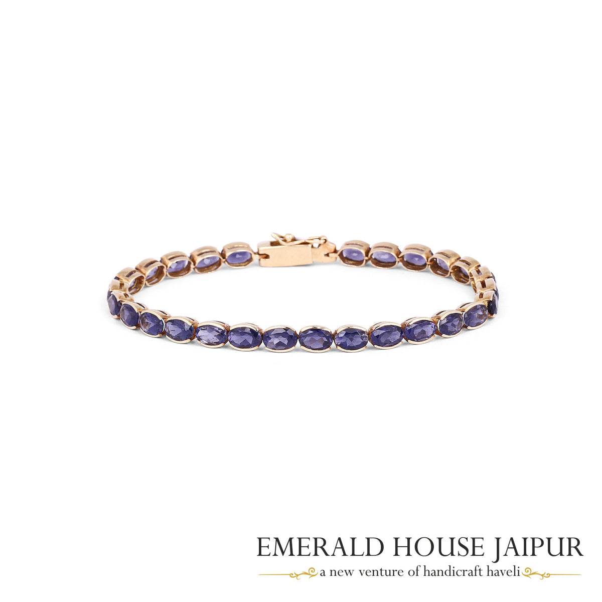 Tanzanite Oval Tennis Bracelet in 18K Rose Gold