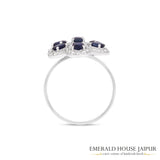 Midnight Bloom Sapphire Ring