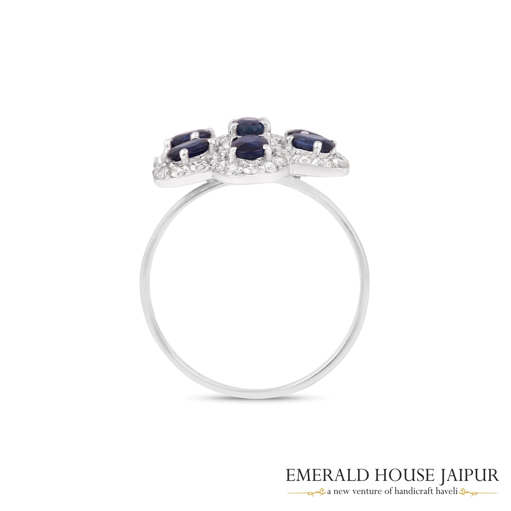 Midnight Bloom Sapphire Ring 