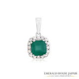 Emerald Halo Pendant