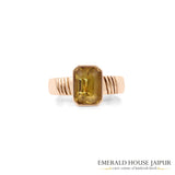 Thai Octagon Yellow Sapphire Ring In 18K Yellow Gold