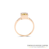 Thai Octagon Yellow Sapphire Ring In 18K Yellow Gold