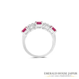 Radiant Ruby Diamond Ring