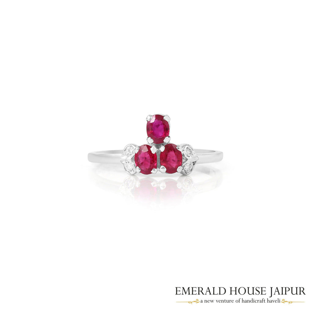 Radiant Ruby Trio Ring 