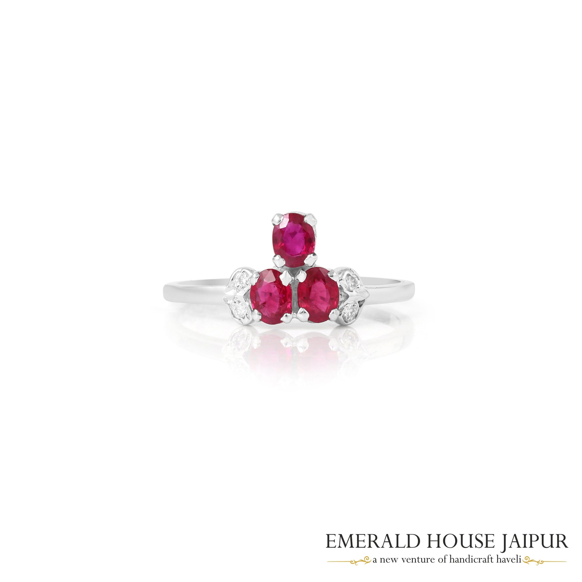 Radiant Ruby Trio Ring 