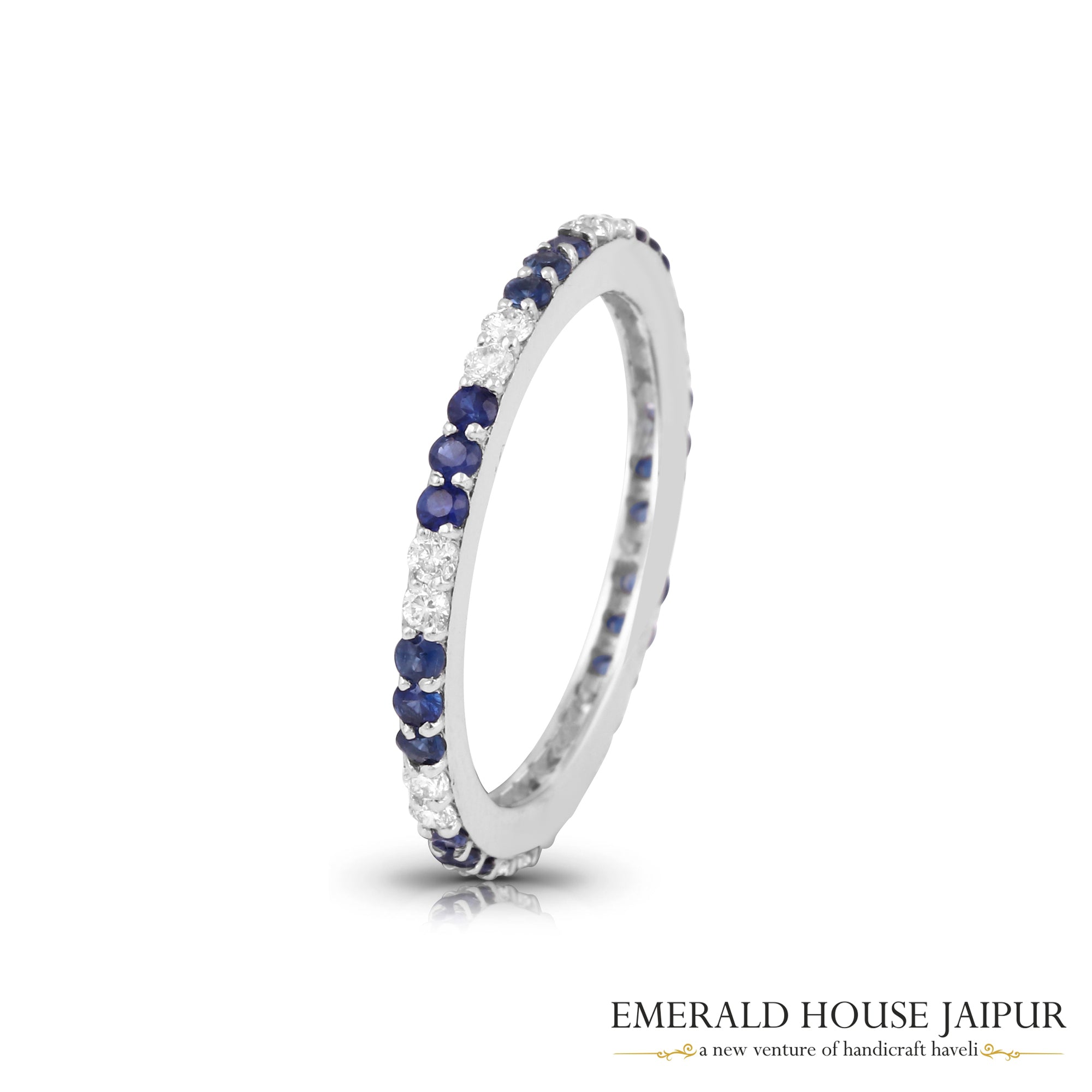 Sapphire Diamond Eternity Ring 