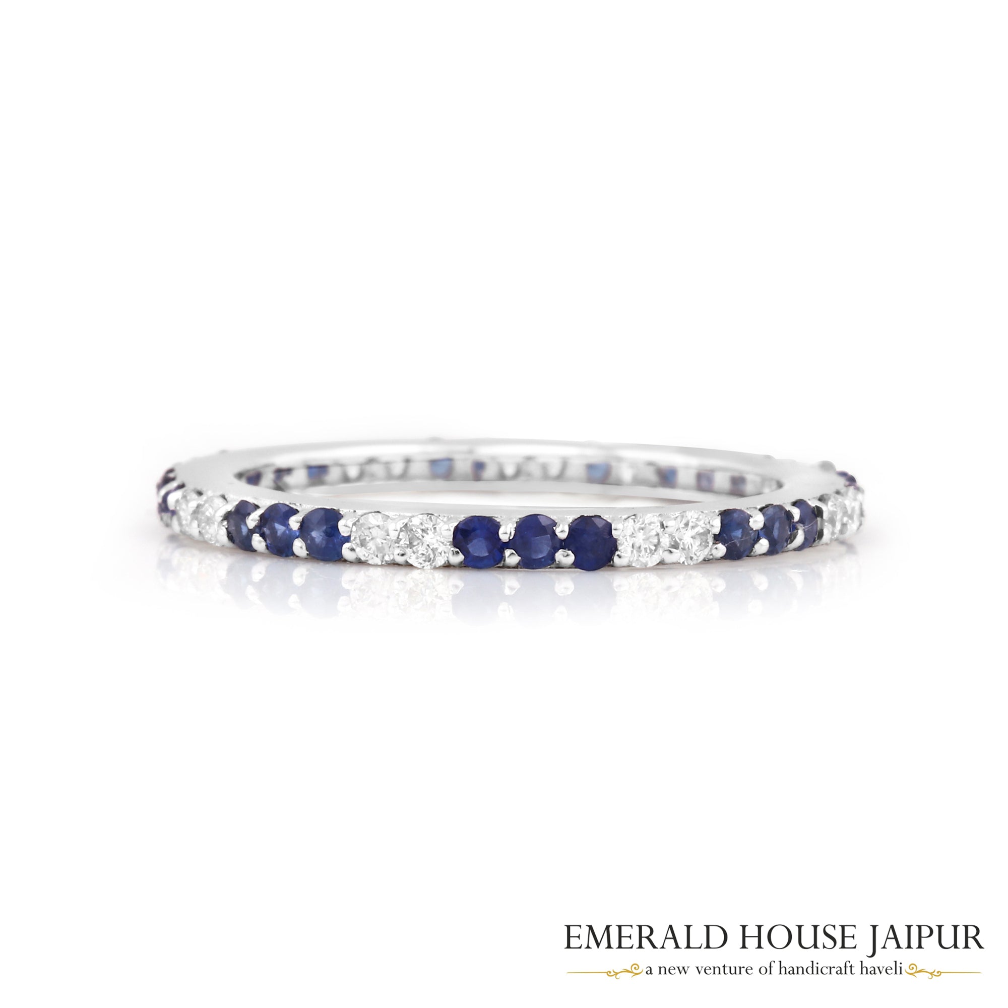Sapphire Diamond Eternity Ring 
