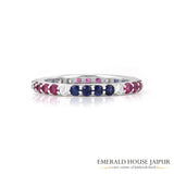 Ruby & Sapphire Eternity Band