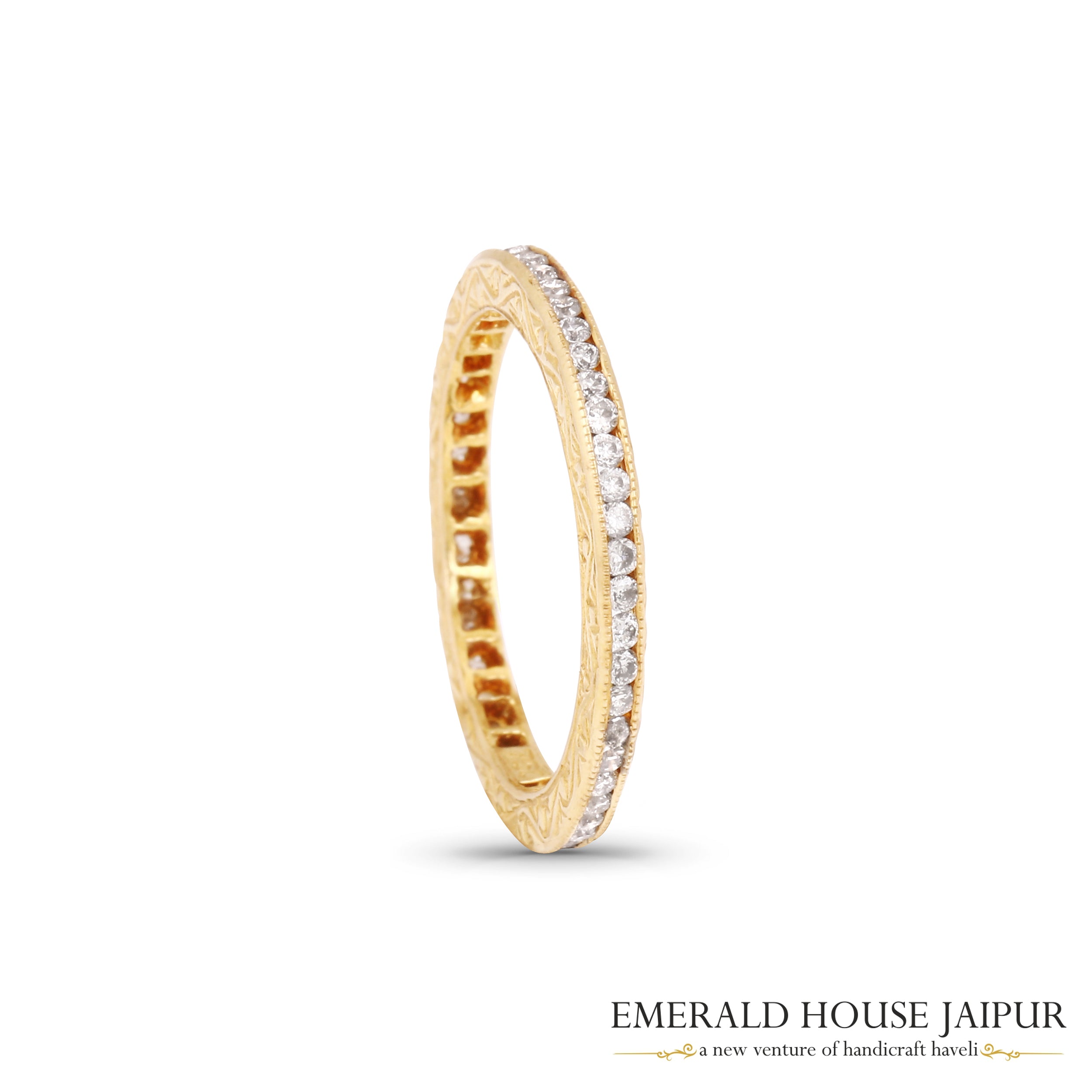 Golden Diamond Eternity Ring 
