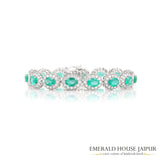 Classic Emerald Cluster Bracelet