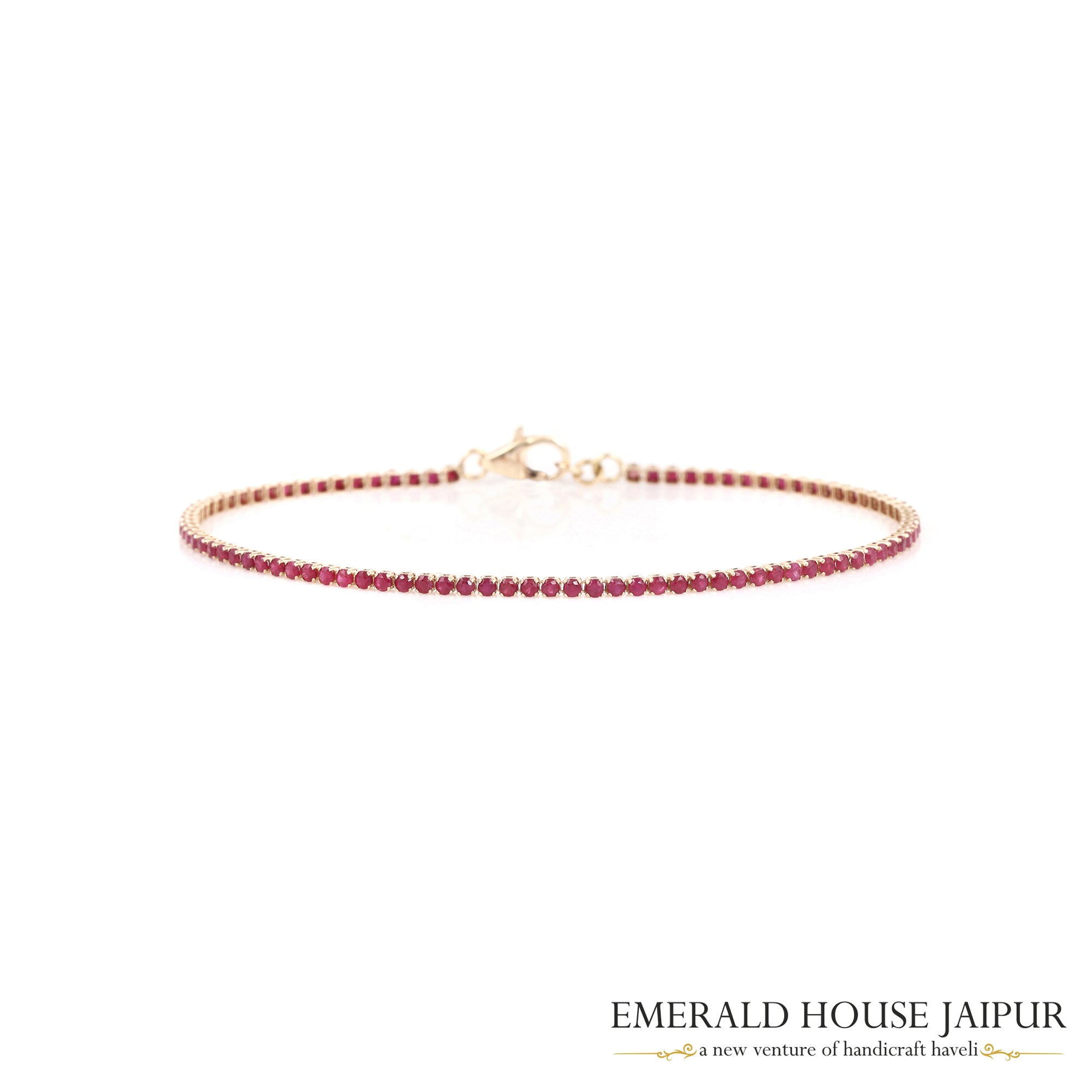 Ruby and Gold Everyday Bracelet