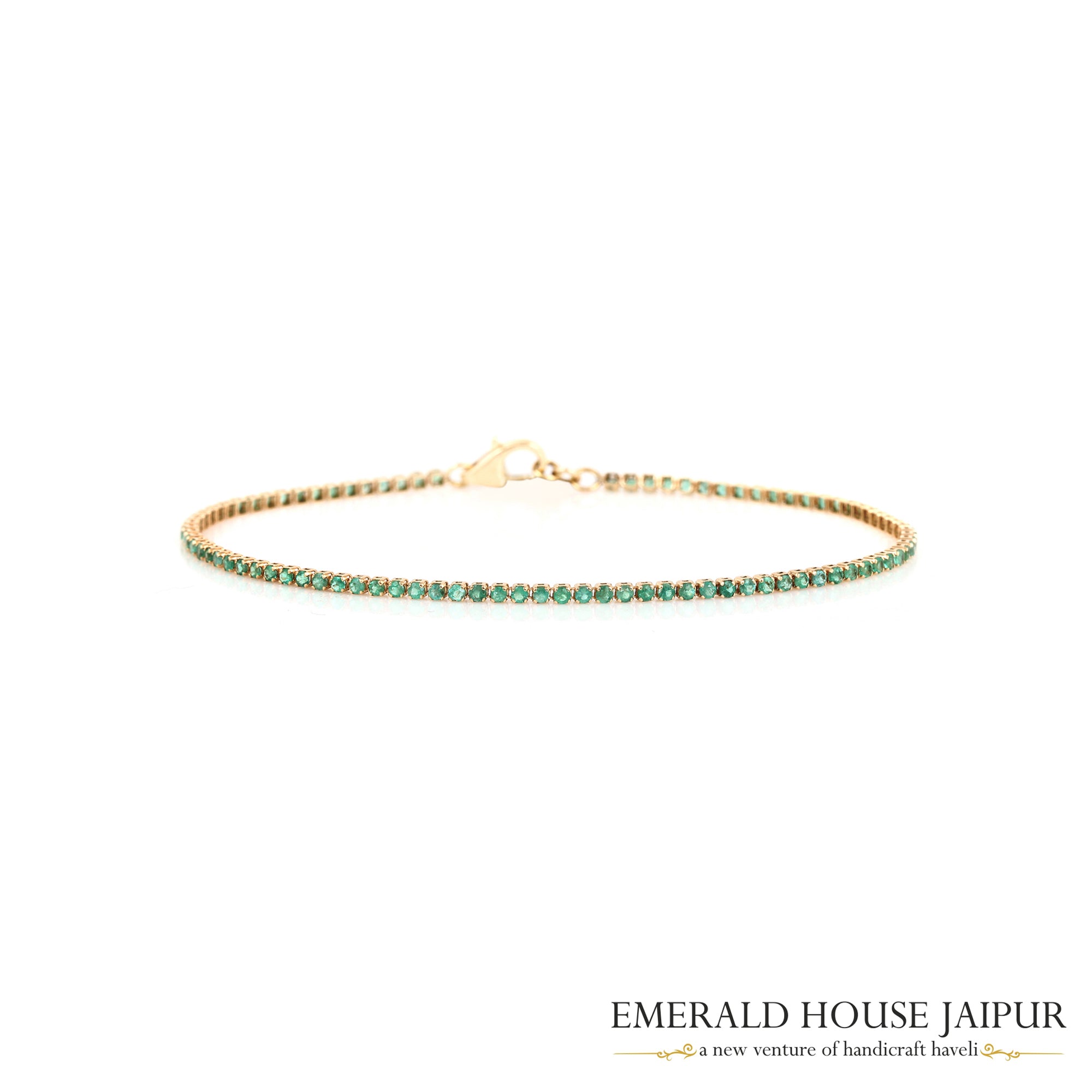 Emerald and Yellow Gold Everyday Bracelet