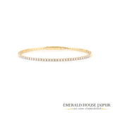 Diamond and Yellow Gold Everyday Bangle