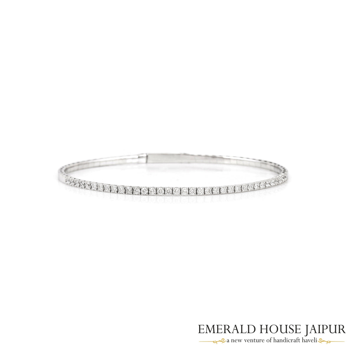 Diamond and White Gold Everyday Bangle