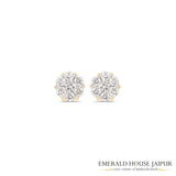 Round Illusion Diamond Studs