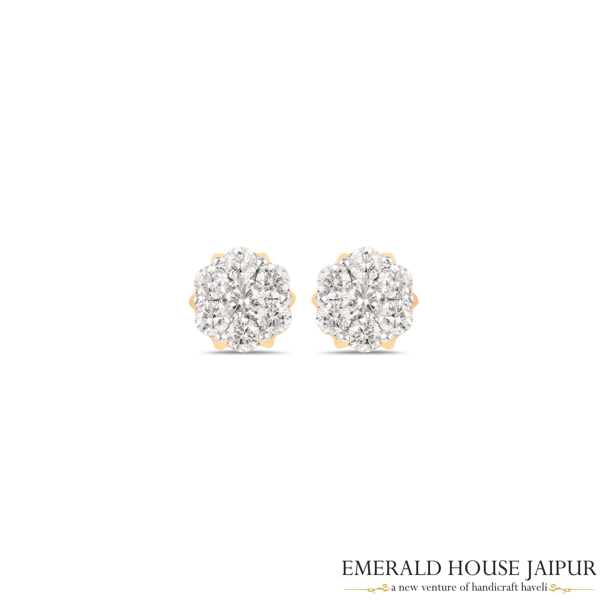 Round Illusion Diamond Studs